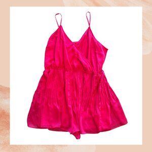 Express Hot Pink Spaghetti Strap Romper